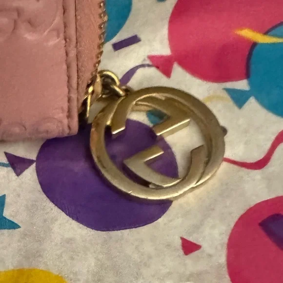 GUCCI Guccissima Leather Zip Around Wallet Pink Gold w/ COA - Picture 2 of 10